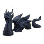 Statue dragon noir pour extérieur