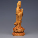 Statue en bois de GuanYin Bouddha décoration