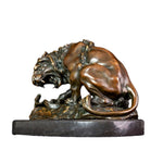 Statue en bronze de lion