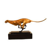 Statue en bronze africaine léopard