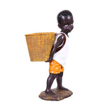 Statue enfant africain décoration