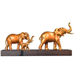 Statue famille d'éléphant africain