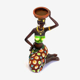 Statue femme africaine assis