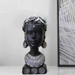 Statue femme buste africaine