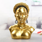 Statue femme or africaine