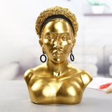 Statue femme or africaine