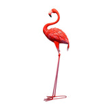 Statue flamand rose en métal