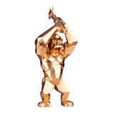 Statue gorille décoration dorée