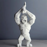 Statue gorille design blanc