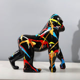 Statue gorille multicolore design