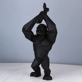 Statue gorille noire design