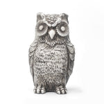 Statue hibou argenté