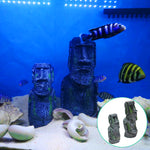 Statue île de Pâques aquarium moaï