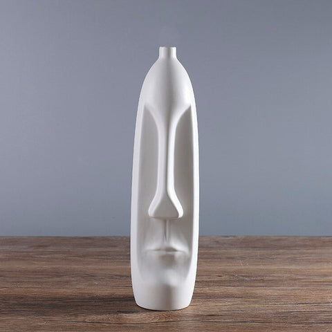 Statue île de pâques vase design