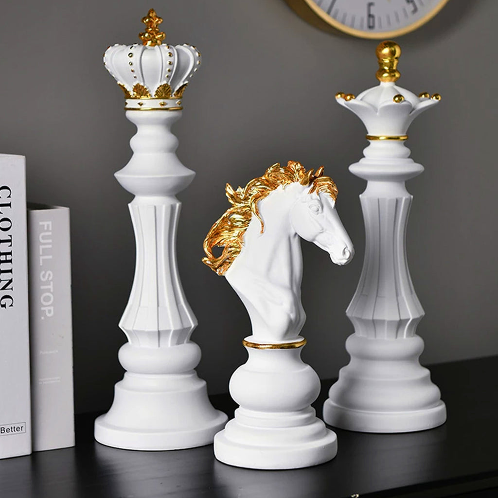 Pièce D'échec Suite 54 H.25,5cm Résine Blanc - Atmosphera Créateur d Pièce D'échec Suite 54 H.25,5cm Résine Blanc - Atmosphera Créateur d