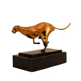 Statue léopard en bronze