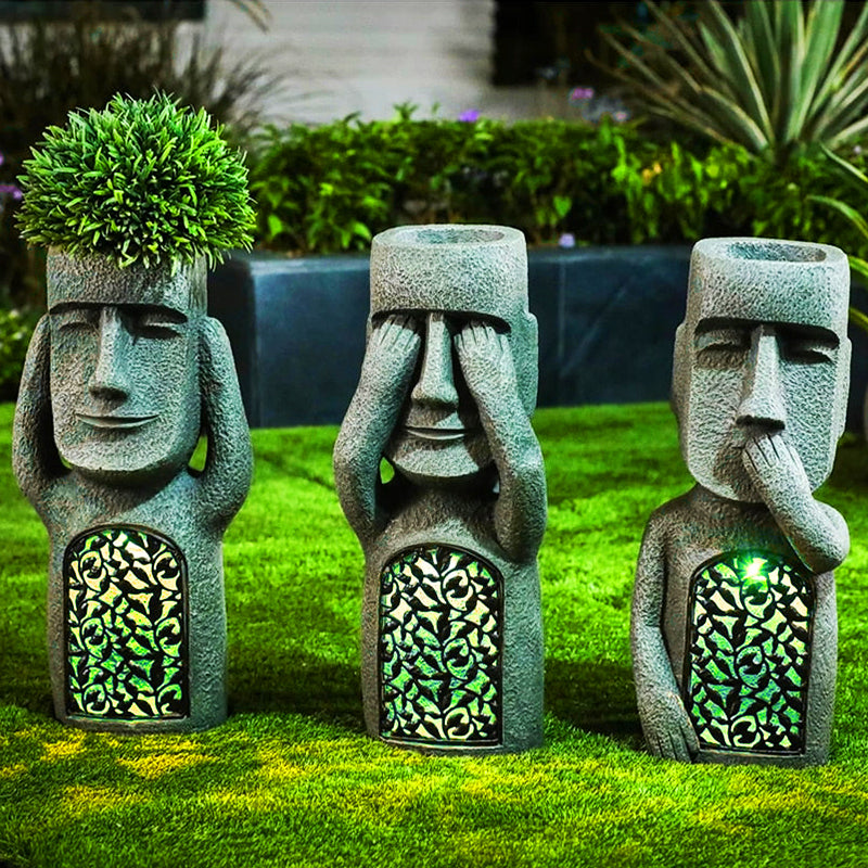 Statue Moai pour décoration zen pour jardin - Point Jardin