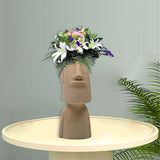 Statue de l'ile de pâques pot à fleurs