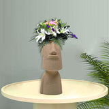 Vase fleurs moaï