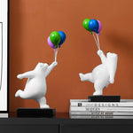 Statue décoration ourson moderne