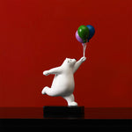 Statue ours mignon avec ballons