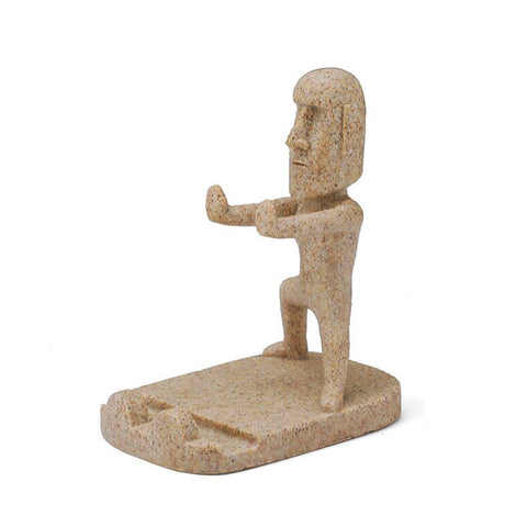 Statue porte-téléphone Moaï
