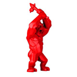 Statue rouge de gorille