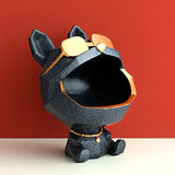 Statuette chien design noir