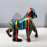 Statuette gorille couleurs street art