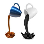 Tasse de café illusion statue