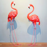 flamand rose en statue