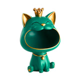 statue chat rigolo vert