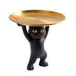 statue moderne de chat noir